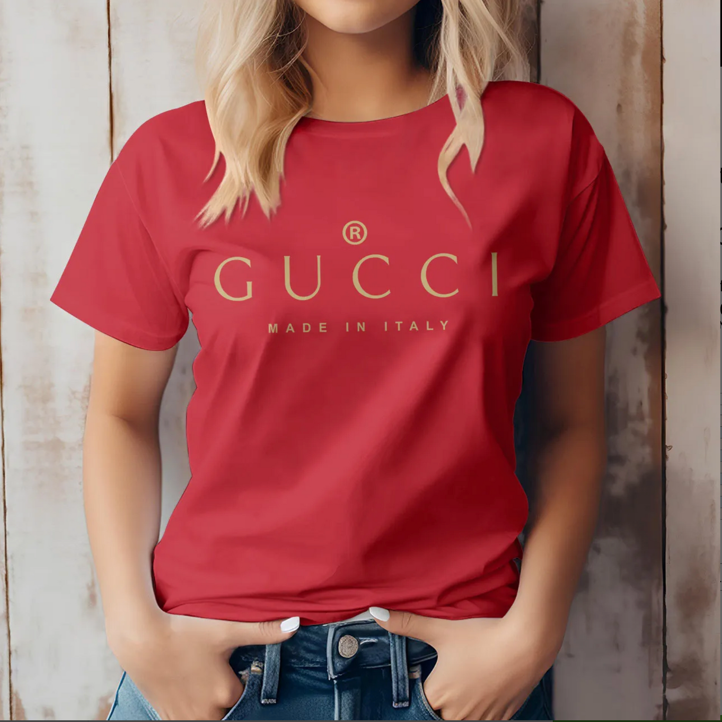 Camiseta Feminina de gola GUCCI