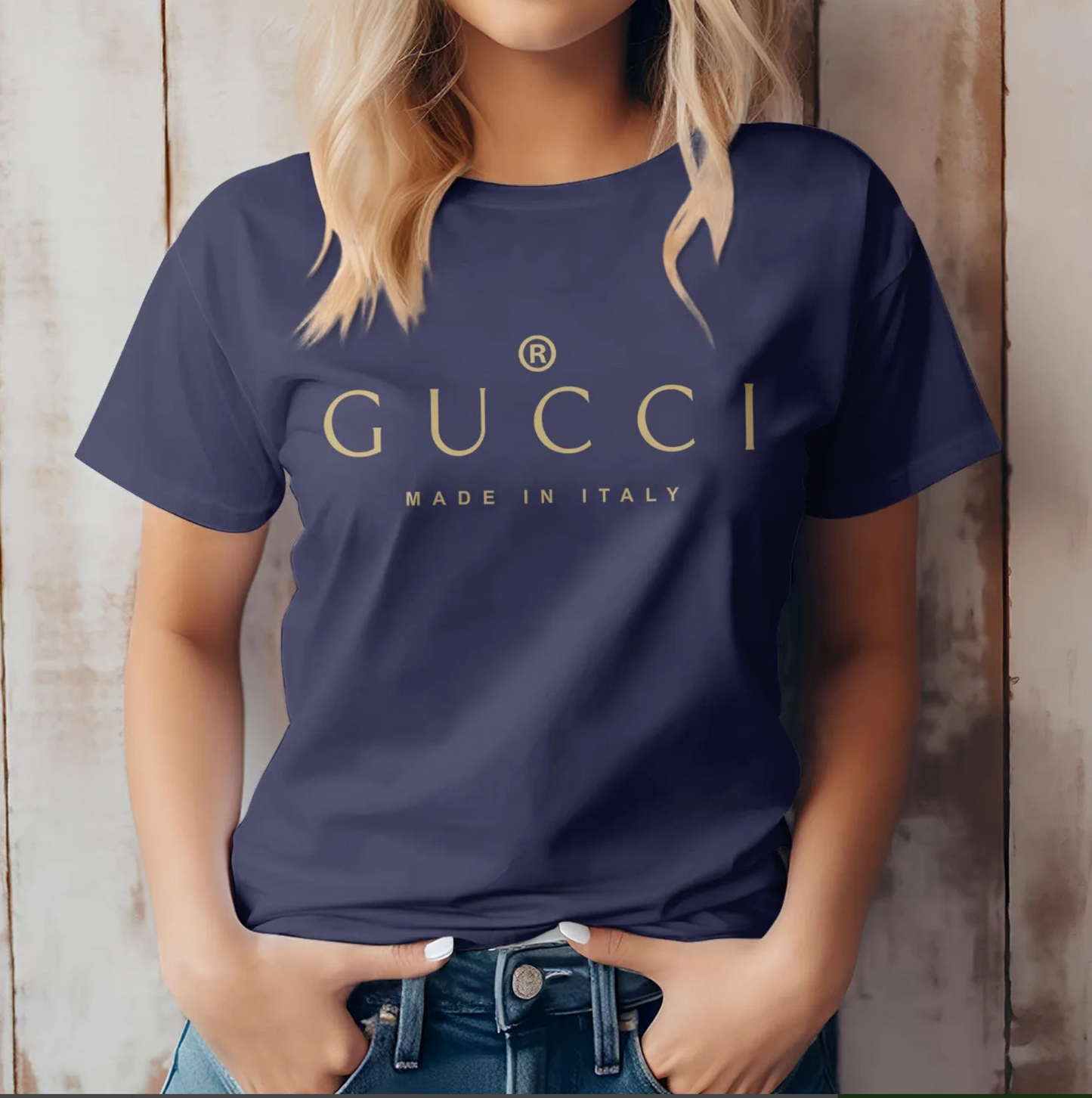 Camiseta Feminina de gola GUCCI