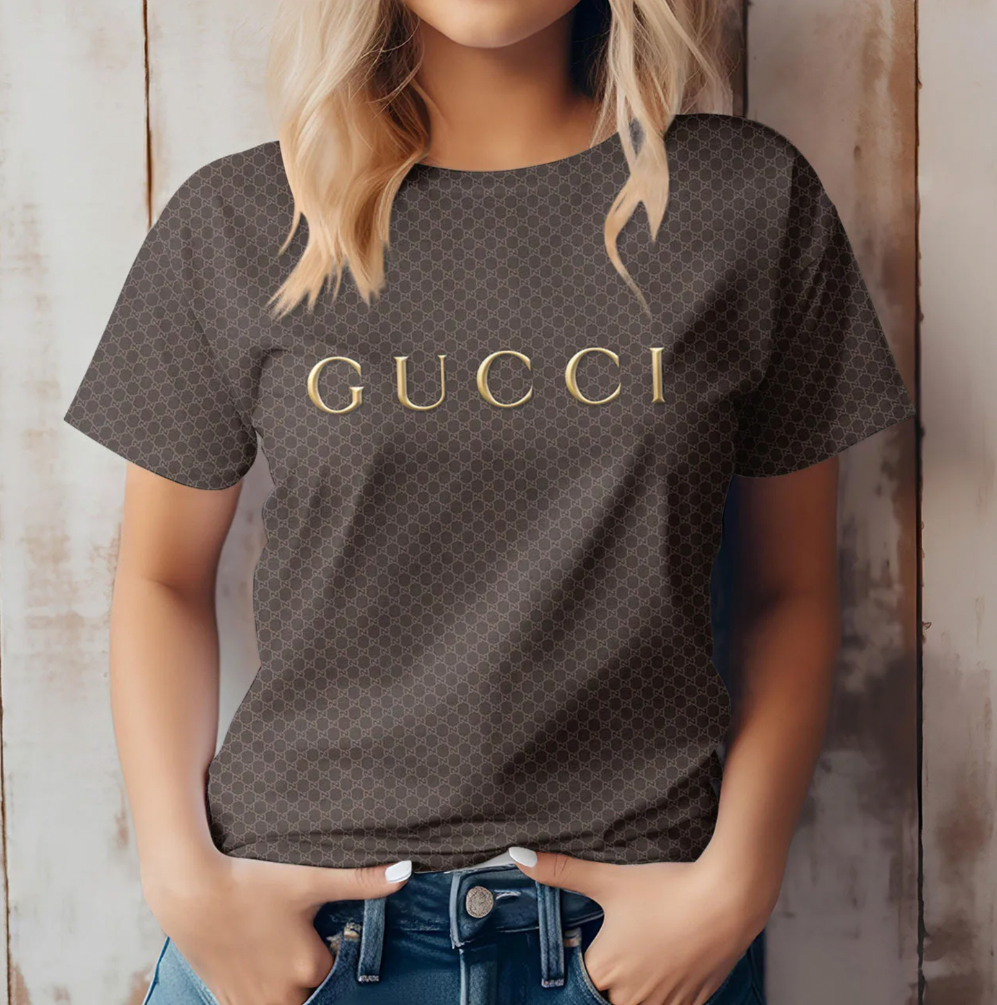 Camiseta Feminina de gola GUCCI