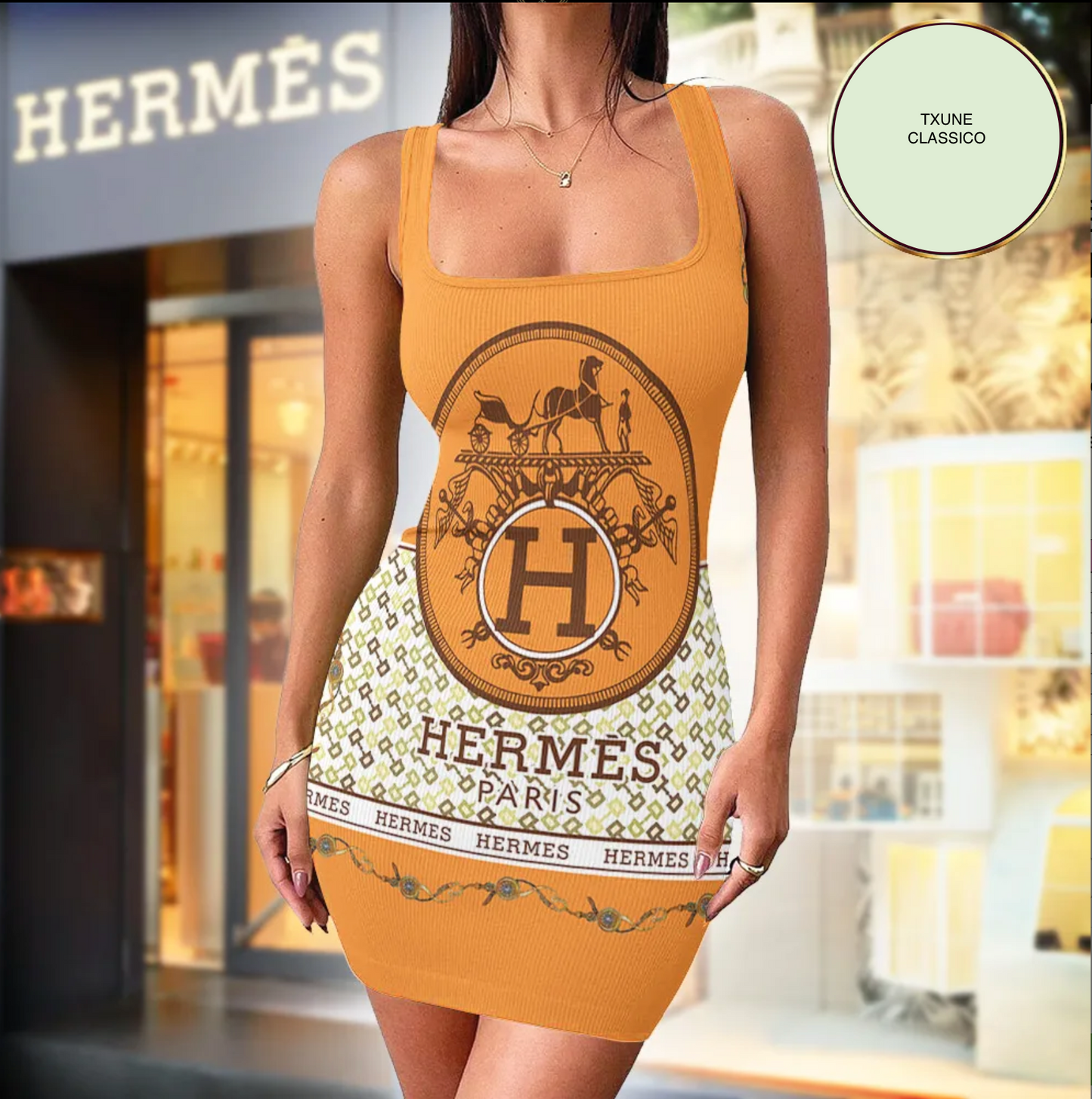 Vestido Regata Feminino HERMÊS