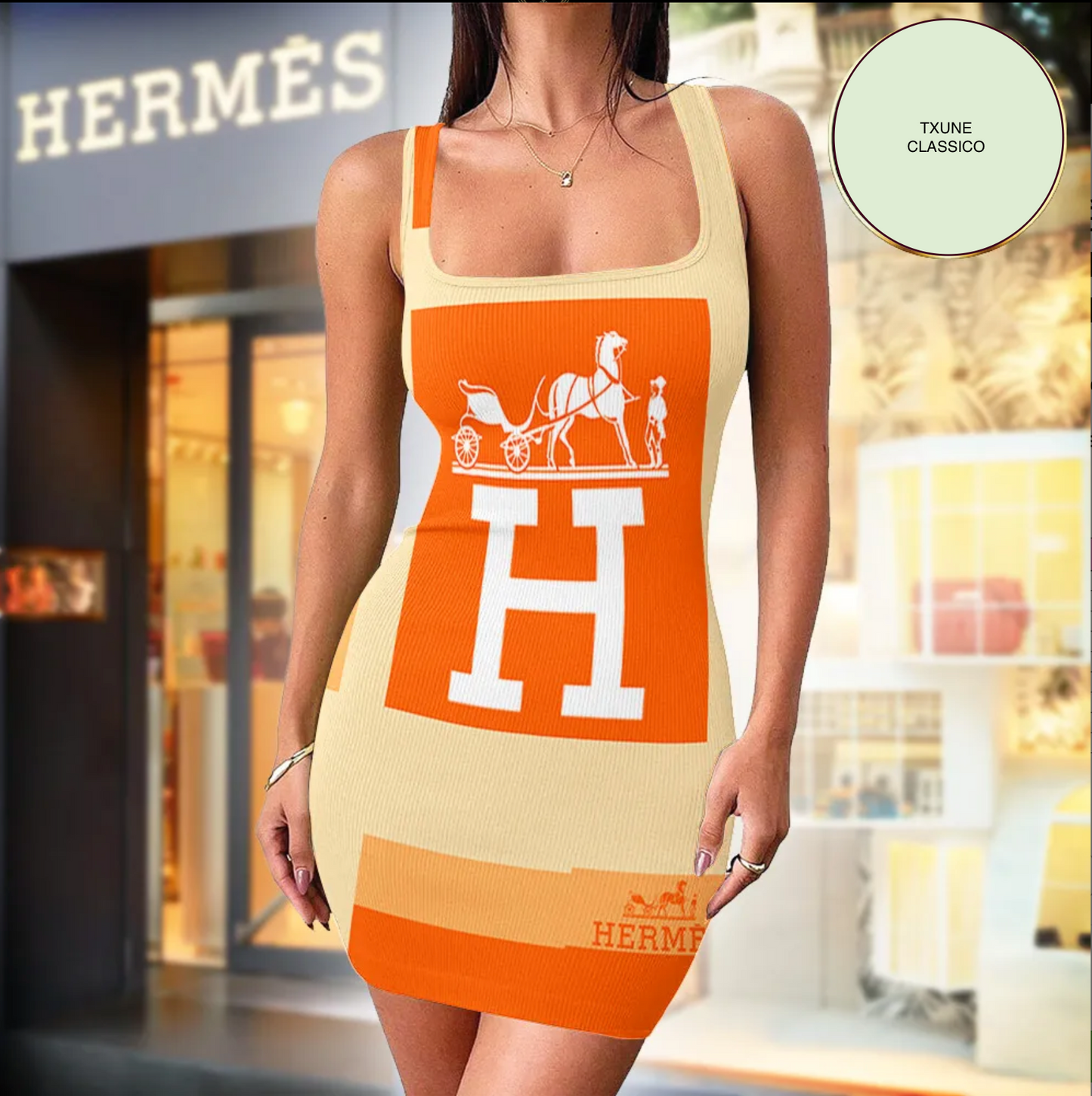 Vestido Regata Feminino HERMÊS