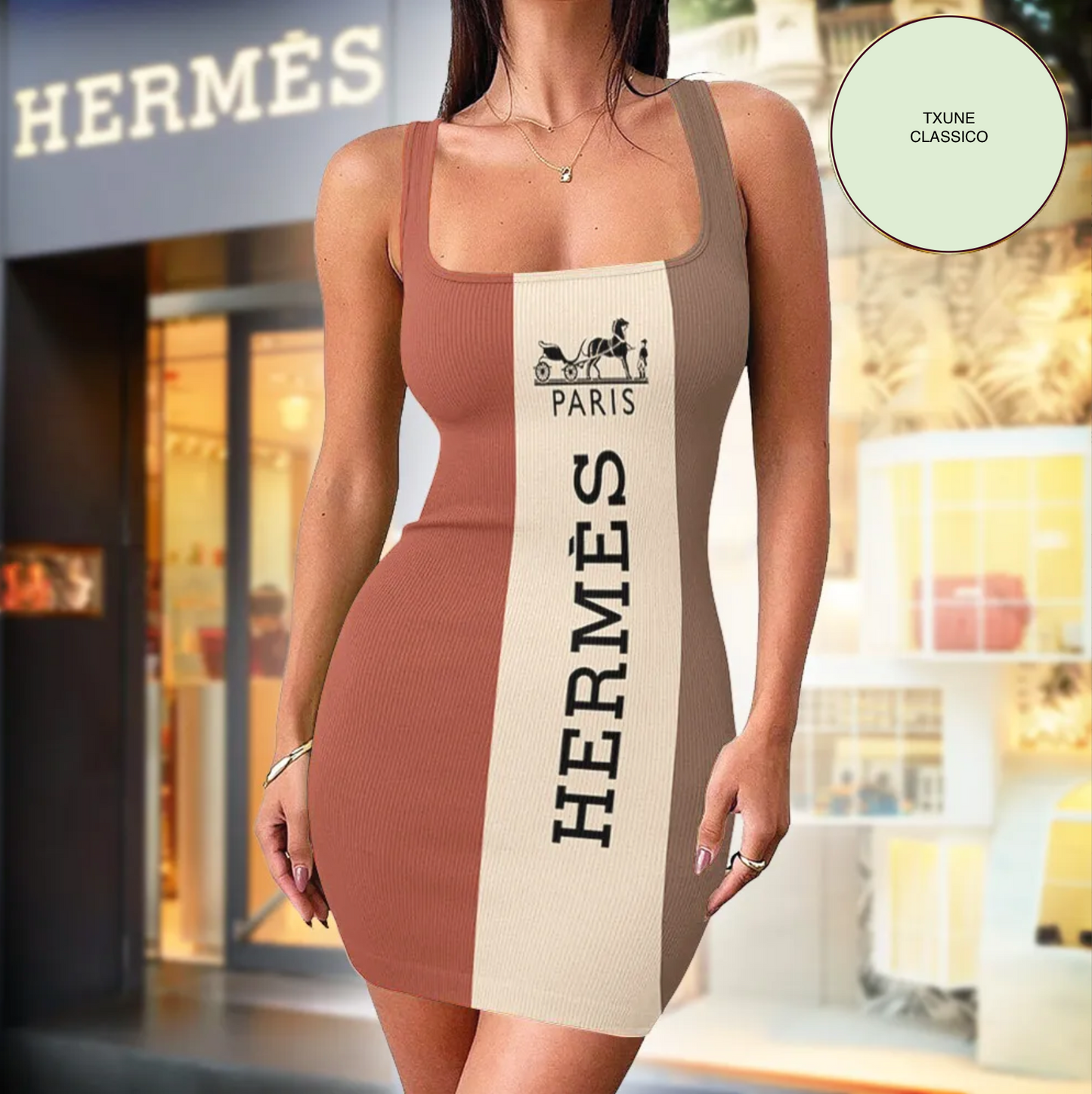 Vestido Regata Feminino HERMÊS