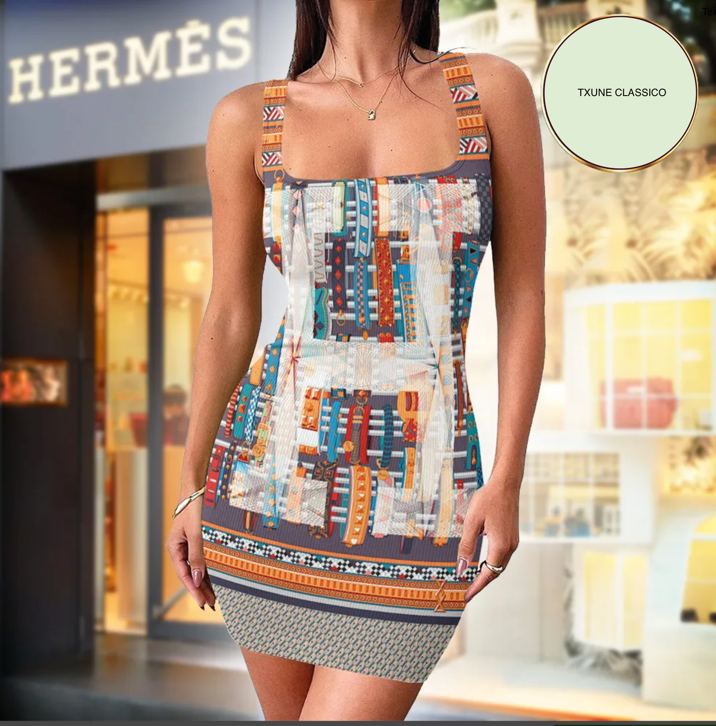 Vestido Regata Feminino HERMÊS