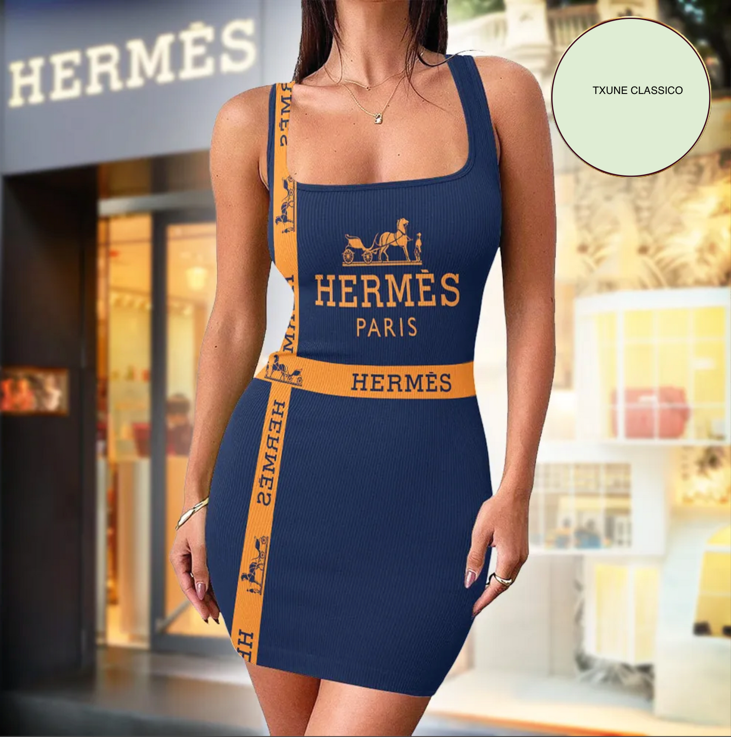 Vestido Regata Feminino HERMÊS