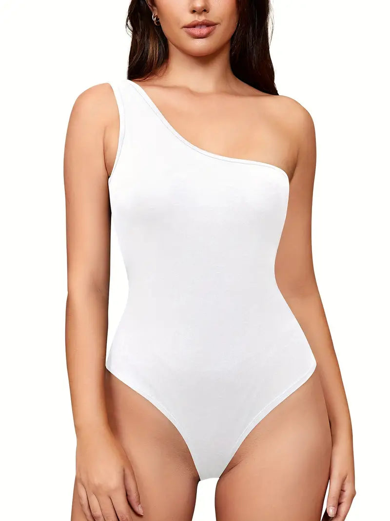 Body modelador feminino justo com alça única