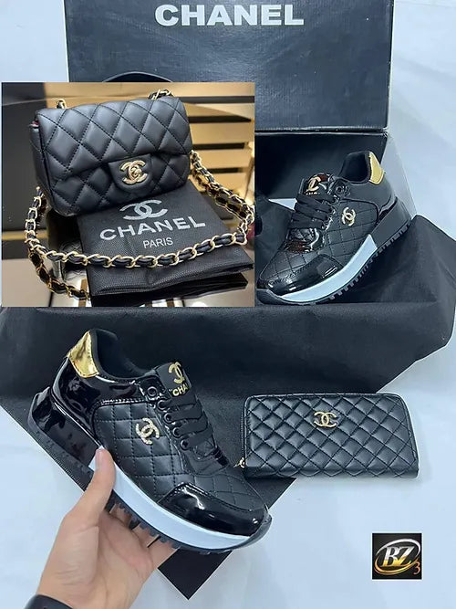 Sapatilhas e bolsa combinada CHANEL (Copy)