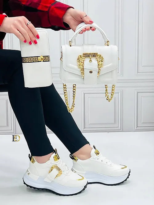 Sapatilhas e Bolsa Combinada VERSACE