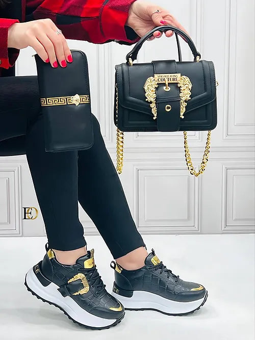 Sapatilhas e Bolsa Combinada VERSACE