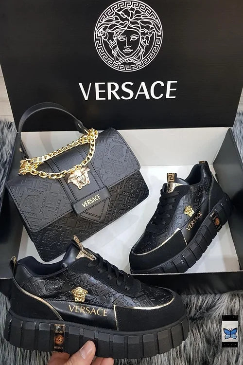 Sapatilhas e Bolsa Combinada VERSACE