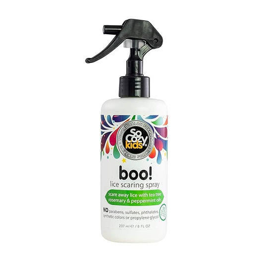 Spray natural de piolhos SoCozy Boo para cabelos de crianças, tratamento eficaz contra piolhos