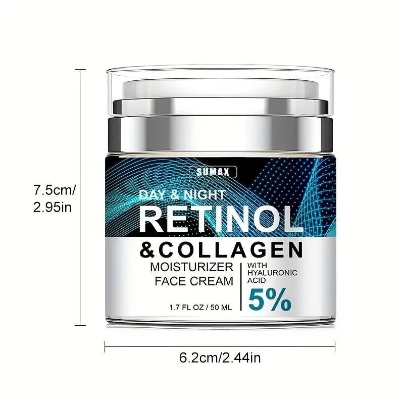 Creme avançado de colágeno com retinol e ácido hialurônico e  para rosto