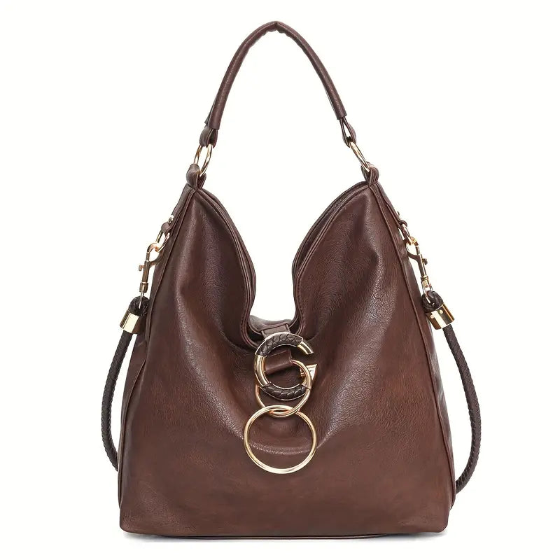 Bolsa Hobo vintage, bolsa crossbody retrô de grande capacidade, bolsa de moda feminina