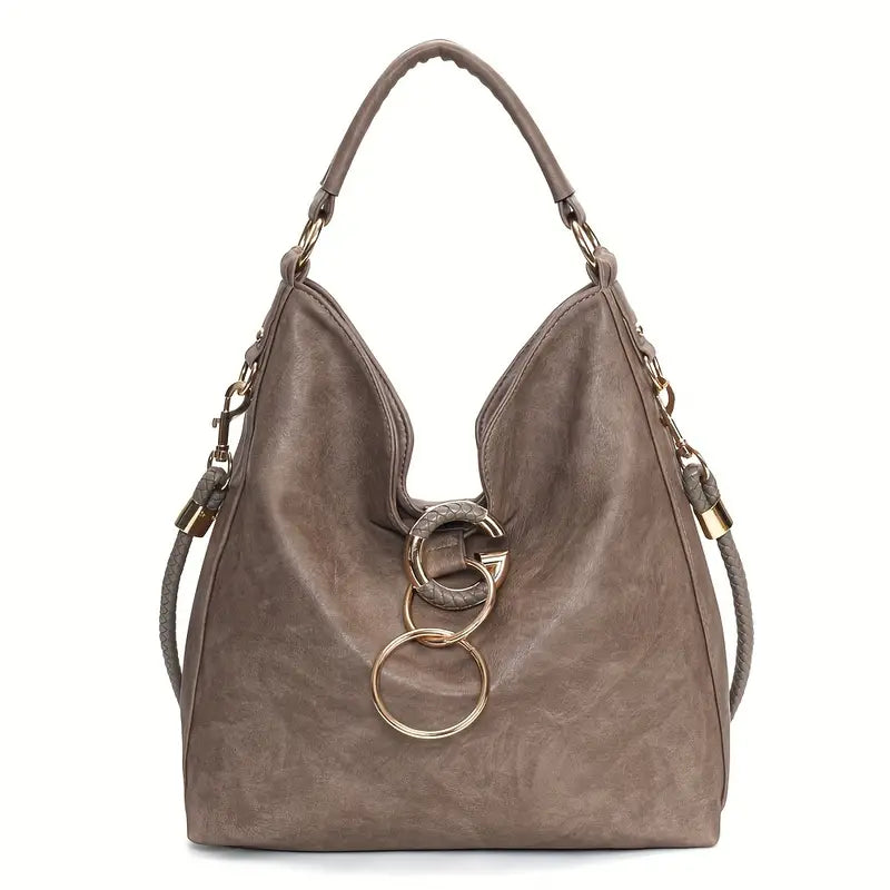 Bolsa Hobo vintage, bolsa crossbody retrô de grande capacidade, bolsa de moda feminina