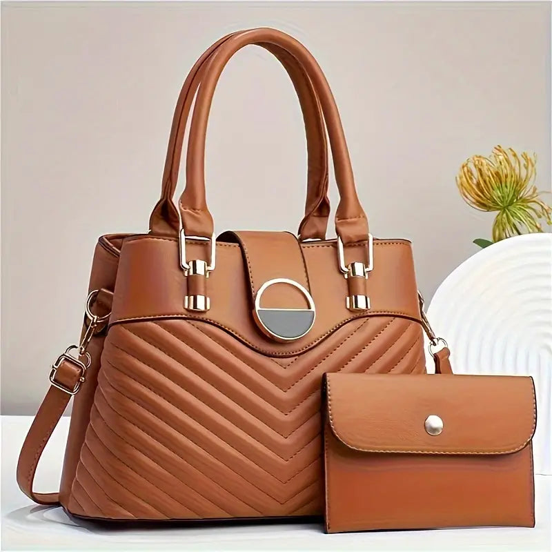 Conjunto Bolsa de alça superior da moda, bolsa crossbody elegante