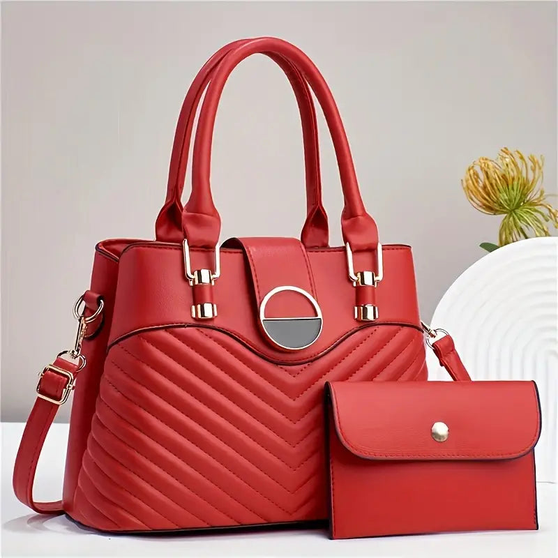 Conjunto Bolsa de alça superior da moda, bolsa crossbody elegante