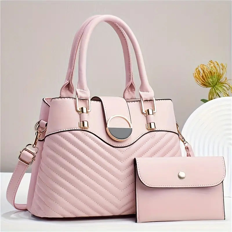 Conjunto Bolsa de alça superior da moda, bolsa crossbody elegante