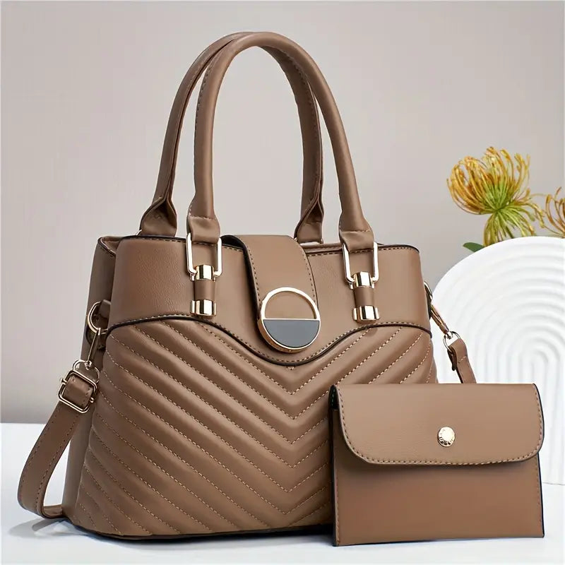 Conjunto Bolsa de alça superior da moda, bolsa crossbody elegante