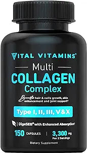 Capsulas Multi Colágeno Tipo I, II, III, V, X