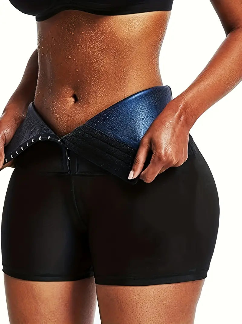 Shorts justos modeladoras esportivos cintura alta com controle de barriga