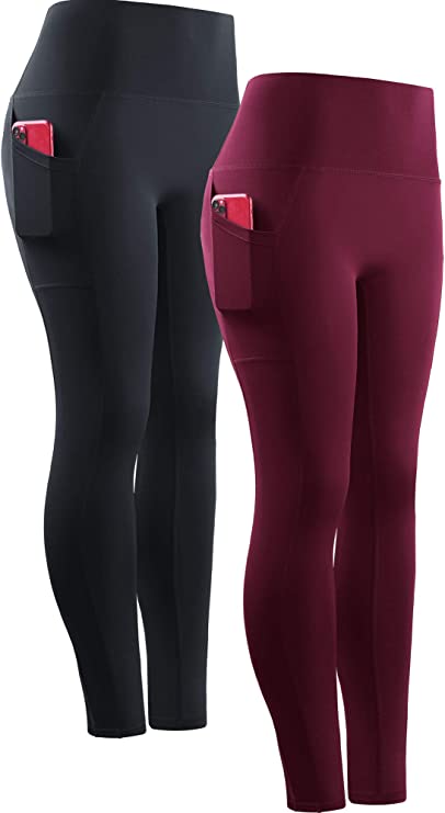 2 Pares de Calça de Yoga  de Cintura Alta com Bolso