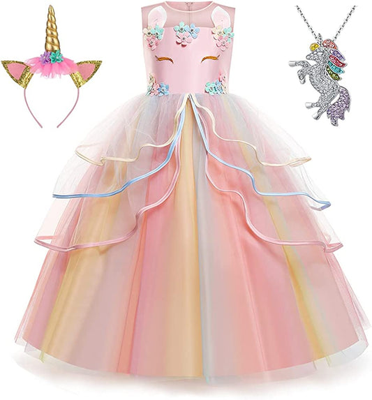 Vestido de pincesa tamanhos de 4 á 10 anos