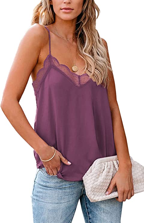 Blusa sexy com decote em V e acabamento em renda