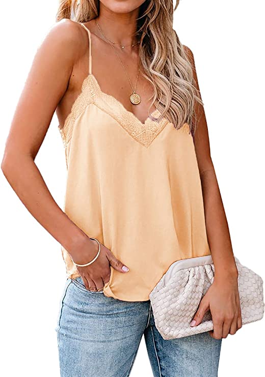 Blusa sexy com decote em V e acabamento em renda